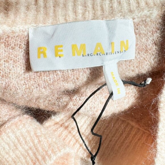 Remain Birger Christensen Pink Geometric Print Wool Mohair Sweater 6 Oversized - Picture 7 of 8